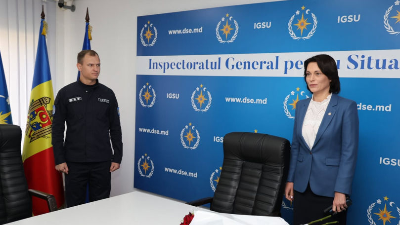 Noul șef al IGSU, Aurel Baciu, a fost prezentat efectivului