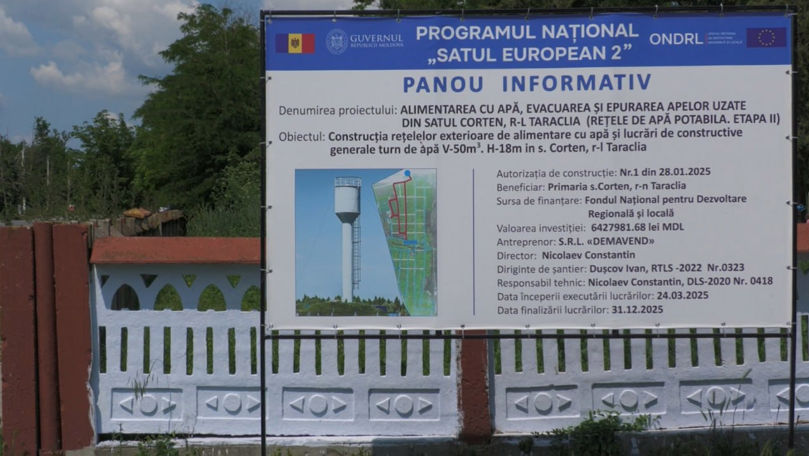 Peste 700 de locuitori din satul Corten vor avea acces la apă potabilă