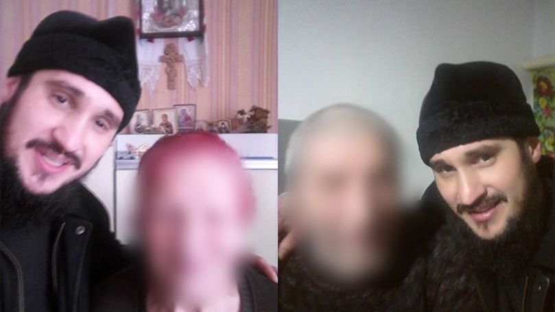 Preotul Ghenadie Valuță a făcut selfie cu bătrâni pe patul de moarte