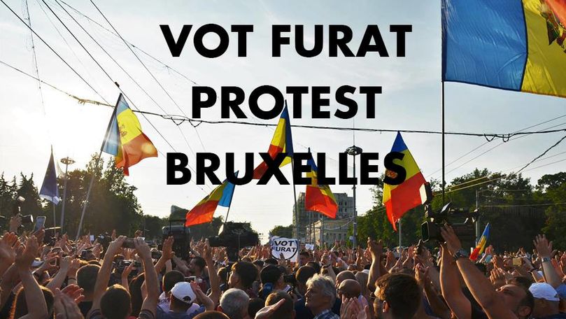 Moldovenii din Belgia, la protest: Guvernarea devine dictatură pe față