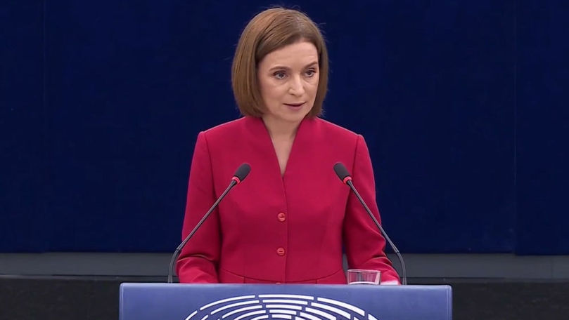 Maia Sandu, mesaj pentru moldoveni de la tribuna Parlamentului European