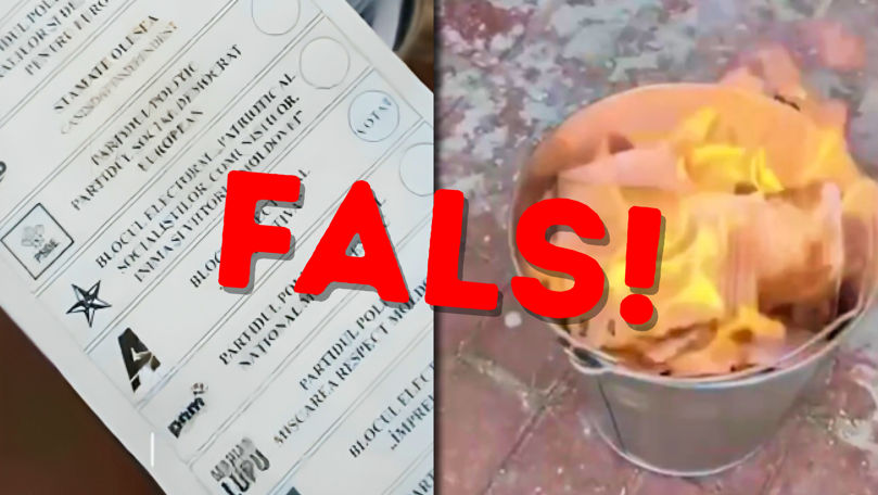 Buletine de vot arse: Un video fals este răspândit pe rețelele sociale