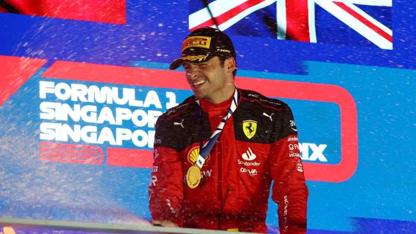Carlos Sainz Jr. a câştigat Marele Premiu de Formula 1 al Singapore