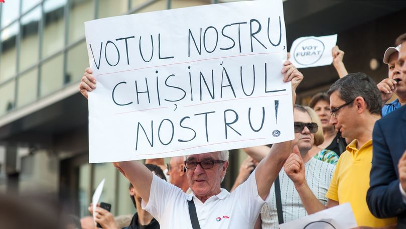 Protest împotriva invalidării alegerilor locale din Chișinău