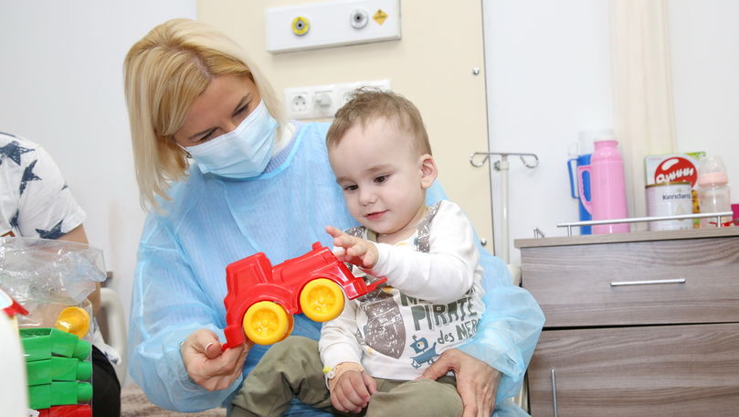 Irina Vlah a felicitat copiii internați la Secția de Pediatrie din Comrat