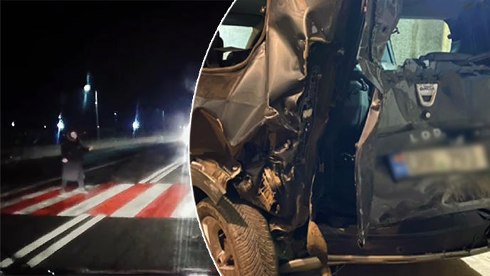 Un șofer şi-a pus la bătaie propria maşină pentru a salva un pieton