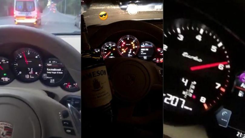 Tineri, filmați în timp ce conduc cu viteză excesivă în Chișinău