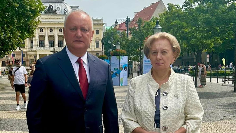 Igor Dodon și Zinaida Greceanîi, într-o vizită de lucru în Slovacia