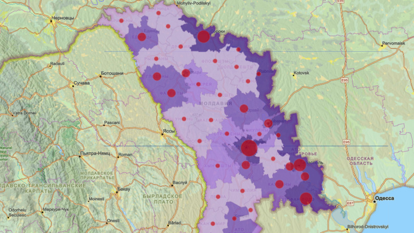 Harta celor 5.553 de infectați: Soroca întrece Tiraspolul și Ștefan Vodă