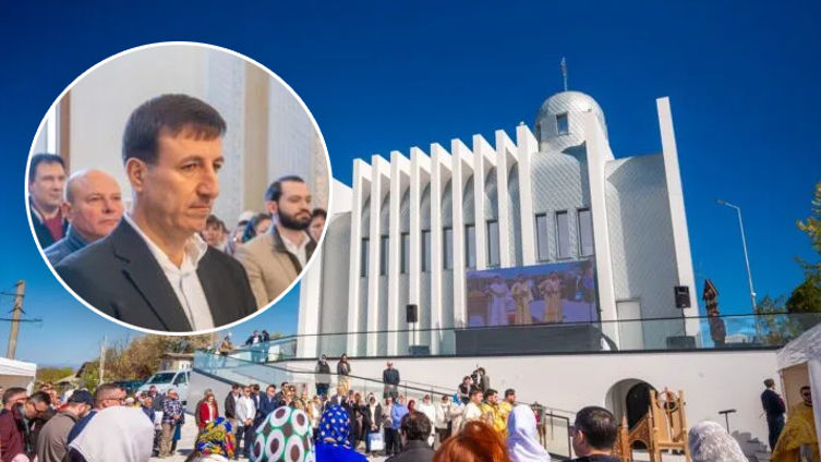 Начальник полиции Молдовы приехал на открытие церкви митрополии Бессарабии.