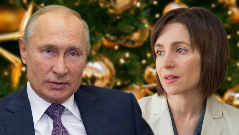 Путин поздравил Санду с наступающим Новым годом. Фото: Point.md.