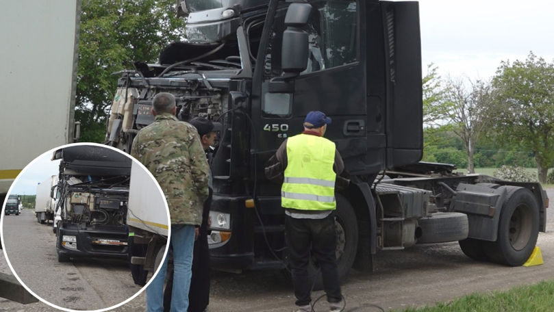 Accident lângă Bălți: Un bărbat a intrat cu autotractorul într-o remorcă
