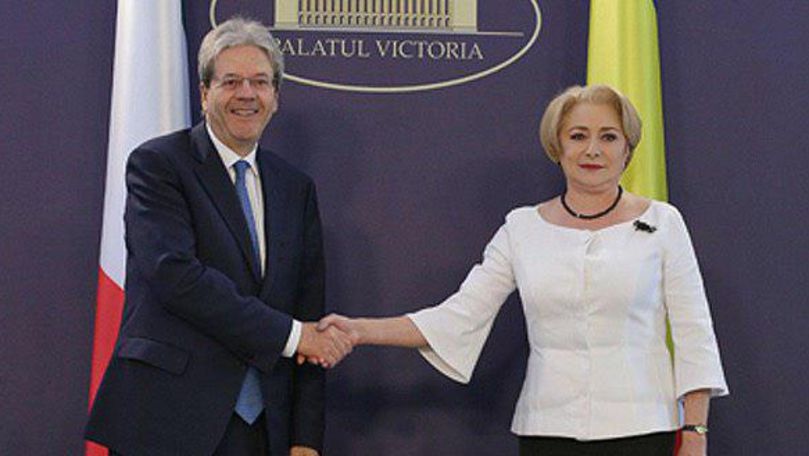 Premierul Italiei, în vizită în România. Declarațiile lui Gentiloni