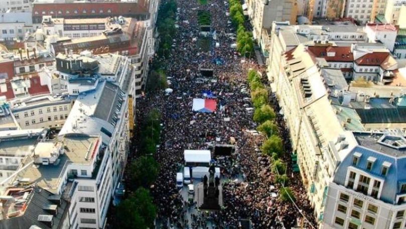 Proteste în Cehia: 50.000 de oameni au ieșit în stradă pentru justiție