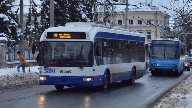 Troleibuzele de pe ruta nouă de troleibuz 12 circulă în Capitală