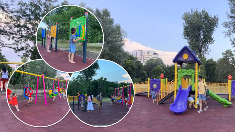 Teren pentru copii cu nevoi speciale, instalat în Parcul Dendrariu