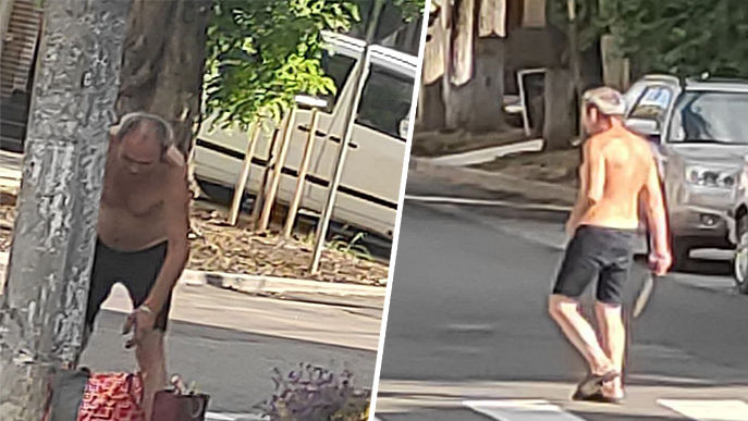 Poliția a identificat bărbatul care se plimba cu un cuțit pe o stradă
