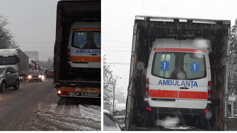 Cum sunt aduse în Moldova noile ambulanțe de model Mercedes