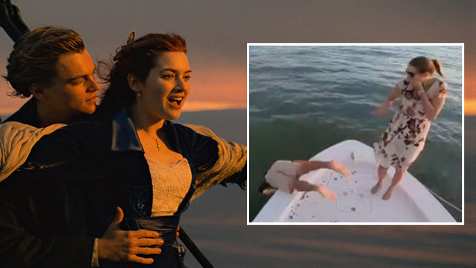 Cerere în căsătorie în stil Titanic: Un bărbat s-a aruncat disperat în apă