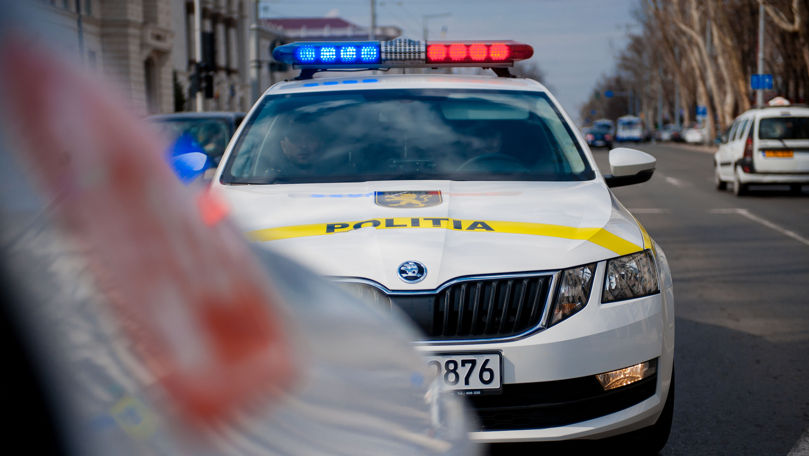 Chișinău: O mașină de Poliție, implicată într-un accident rutier