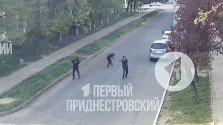 Опубликовано видео обстрела здания МГБ в Тирасполе от 25 апреля.