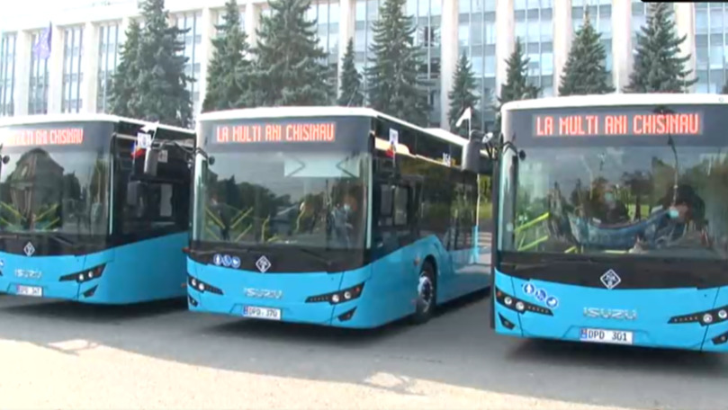 Chișinău: Alte 9 autobuze de model ISUZU au fost lansate pe rute