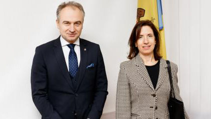 Veaceslav Dobîndă a primit-o la MAEIE pe ambasadoarea Greciei în Republica Moldova, Sofia Grammata