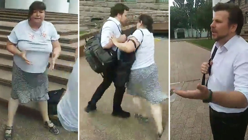 Полиция нашла женщину, напавшую на депутата  Перчуна: ее оштрафуют. Коллаж: Point.md