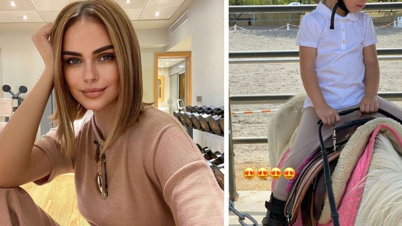 Imagini rare cu fiica Xeniei Deli, care a implinit cinci ani