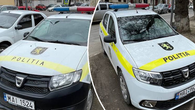 Imagini revoltătoare: Două mașini de Poliție, parcate neregulamentar