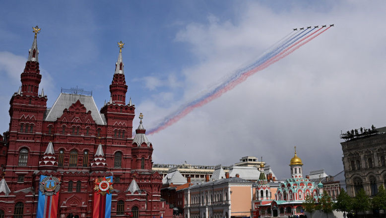 Paradă militară în Piața Roșie din Moscova, de Ziua Victoriei