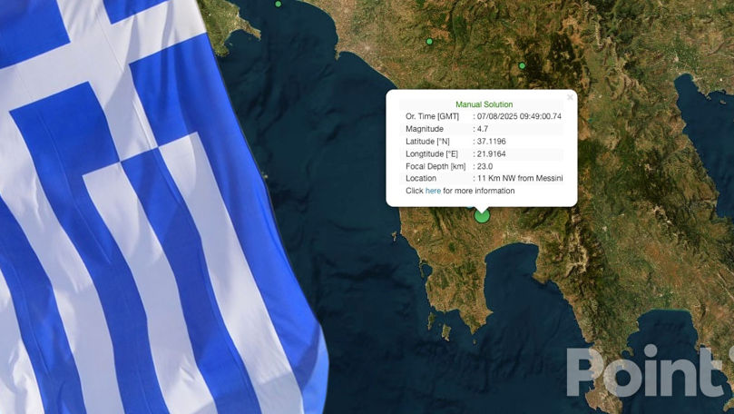 Un cutremur cu magnitudinea de 4,7 a avut loc în sudul Greciei.
