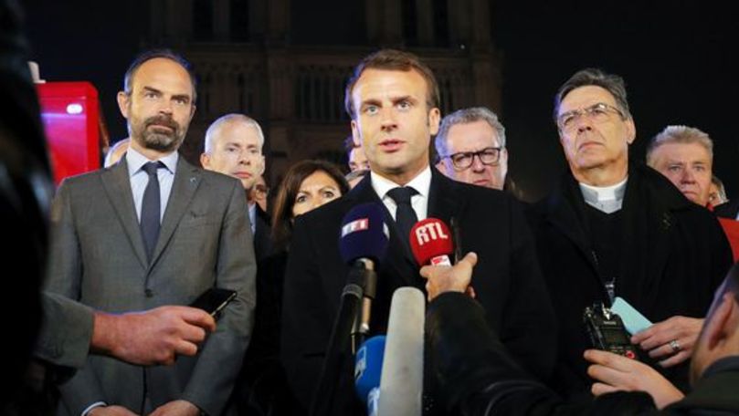 Decizia luată de Macron, după incendiul de la Catedrala Notre-Dame