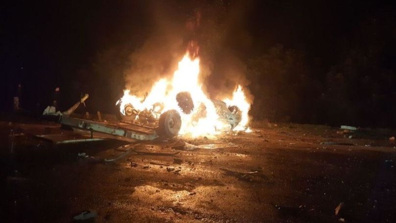 Accident la Drochia: Un șofer a ars de viu într-un automobil răsturnat