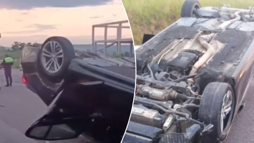 Accident pe traseul Strășeni - Chișinău: Pasagerii unui BMW, răniți