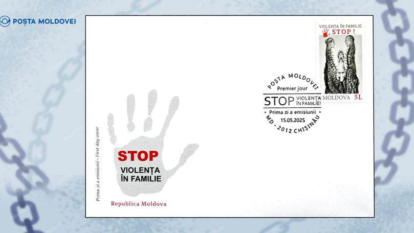 Stop violența în familie: Poșta Moldovei a lansat o nouă serie de mărci