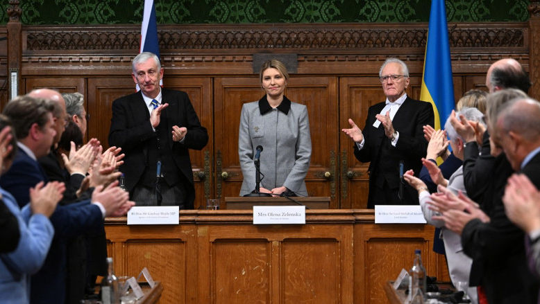 Olena Zelenska, aplaudată în picioare de parlamentarii britanici: Vrem dreptate