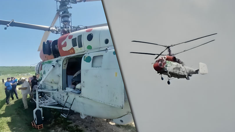 Un elicopter a aterizat de urgență în raionul Călărași: Ce s-a întâmplat