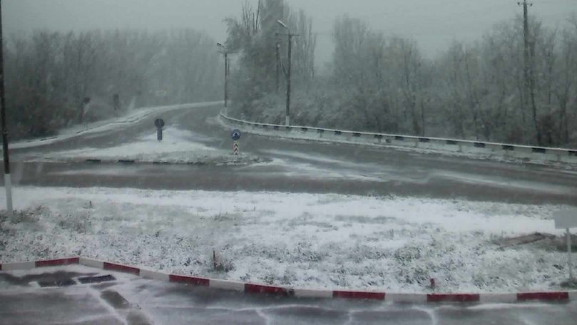 Ninge în Moldova: Primii fulgi de zăpadă, filmați în sudul țării