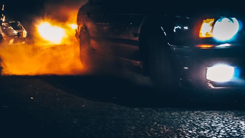 Drift-uri în Capitală: Un șofer, la un pas de a provoca un accident