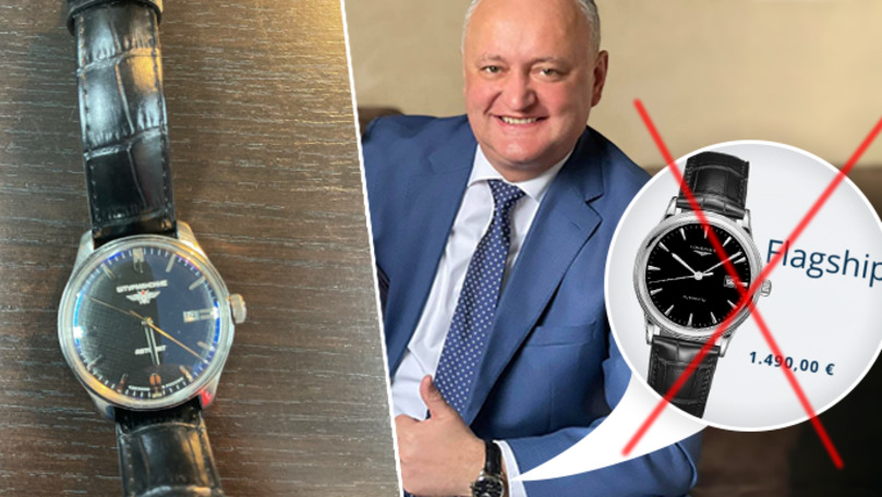 Пресс-служба Додона показала "дорогие" часы экс-президента.