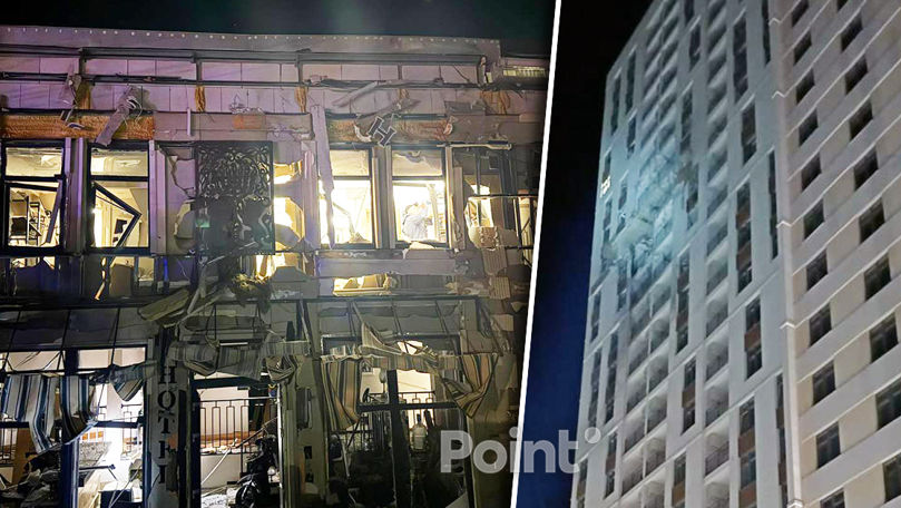 В Одессе в ходе налета дронов повреждены высотки, отель и пострадали дети.