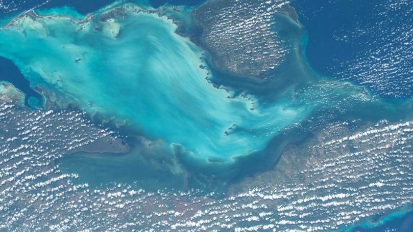 Cum arată Marea Caraibelor admirată de pe Staţia Spaţială Internaţională