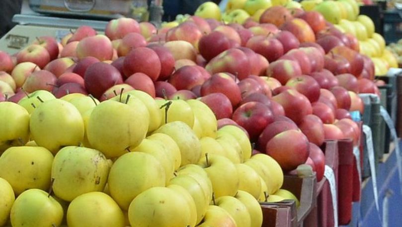 Forfotă la Piața Centrală: Oamenii cumpără mere de tot soiul