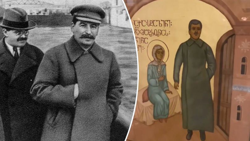 Într-o catedrală din Tbilisi a apărut o icoană cu Iosif Stalin