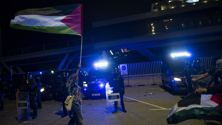 Mașini incendiate la o manifestație pro-Palestina în Barcelona