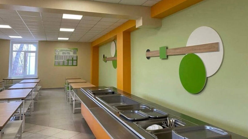 Cantina unui gimnaziu-grădiniță din centrul Capitalei a fost renovată