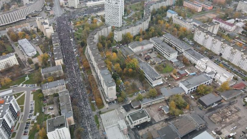 Proteste de amploare la Minsk: Mii de persoane au ieșit în stradă