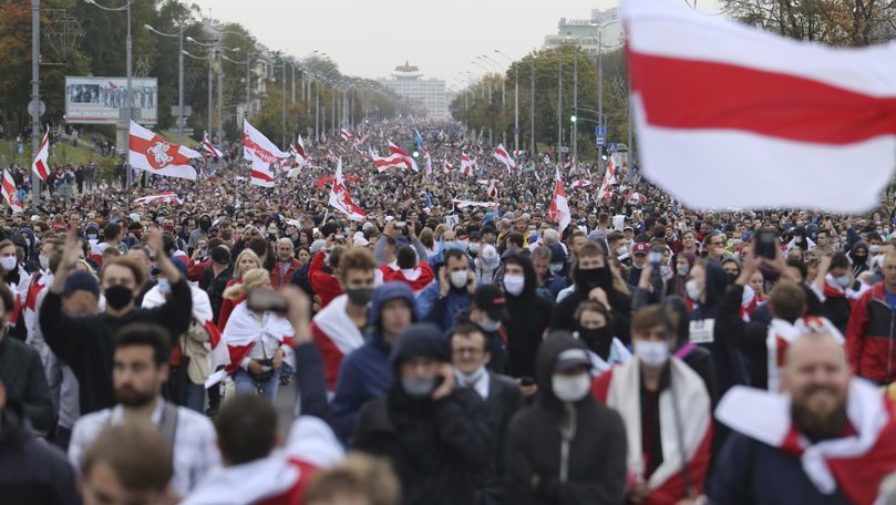 Noi manifestaţii de amploare în Belarus împotriva regimului Lukaşenko