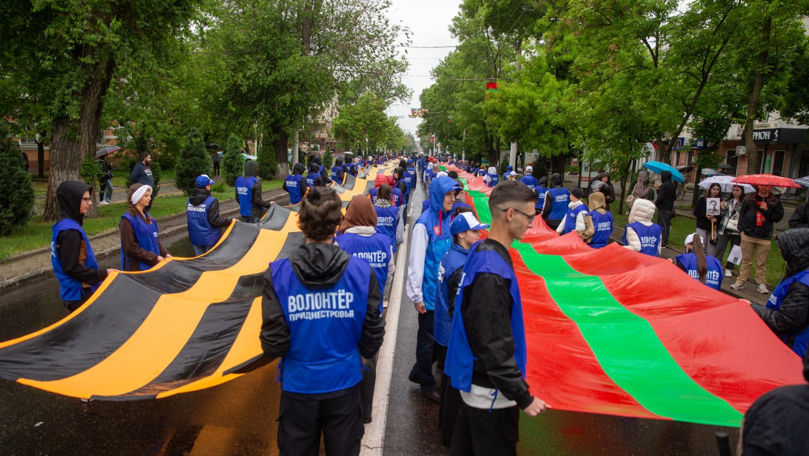 Marșul Victoriei, la Tiraspol: Krasnoselski a publicat imagini cu parada